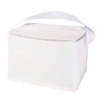 Bolsa térmica de non-woven reciclado para 6 latas y capacidad 4L color blanco segunda vista