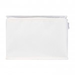 Bolsa térmica de non-woven reciclado para 6 latas y capacidad 4L color blanco segunda vista frontal