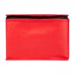 Bolsa térmica de non-woven reciclado para 6 latas y capacidad 4L color rojo segunda vista frontal