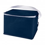 Bolsa térmica de non-woven reciclado para 6 latas y capacidad 4L color azul marino segunda vista