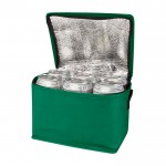 Bolsa térmica de non-woven reciclado para 6 latas y capacidad 4L color verde
