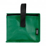 Bolsa térmica de non-woven reciclado para 6 latas y capacidad 4L color verde vista lateral