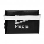 Bolsa térmica de non-woven reciclado para 6 latas y capacidad 4L color negro vista impresión serigrafía