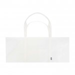 Bolsa de mano extragrande de poliéster reciclado con asas 65L color blanco segunda vista frontal