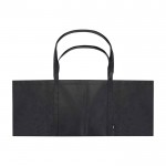 Bolsa de mano extragrande de poliéster reciclado con asas 65L color negro segunda vista frontal