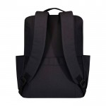 Mochila de poliéster reciclado con compartimento para PC 15” color gris oscuro segunda vista trasera