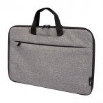 Maletín para portátil de poliéster reciclado y forro de RPET 2 en 1 color gris jaspeado