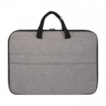 Maletín para portátil de poliéster reciclado y forro de RPET 2 en 1 color gris jaspeado segunda vista trasera