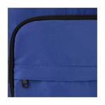 Mochila para portátil de poliéster reciclado con bolsillo PC 15” color azul real vista detalle 1