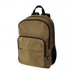 Mochila para portátil de poliéster reciclado con bolsillo PC 15” color verde oscuro