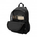 Mochila para portátil de poliéster reciclado con bolsillo PC 15” color negro cuarta vista