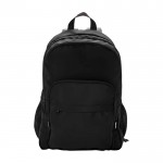 Mochila para portátil de poliéster reciclado con bolsillo PC 15” color negro segunda vista frontal