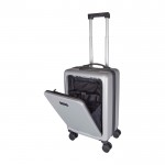 Trolley de cabina de plástico reciclado con compartimento PC 20” color plateado segunda vista