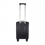 Trolley de cabina de plástico reciclado con compartimento PC 20” color negro segunda vista trasera