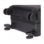 Trolley de cabina de plástico reciclado con compartimento PC 20” color negro vista detalle 2