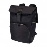 Mochila de viaje con tapa enrollable y varios bolsillos PC 15” color negro