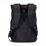 Mochila de viaje con tapa enrollable y varios bolsillos PC 15” color negro segunda vista trasera