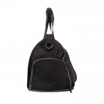 Bolsa deportiva expansible con diseño elegante y capacidad 35L color negro vista lateral