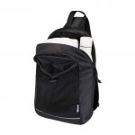 Bolsa bandolera de hidratación con tejido reciclado impermeable 6L color negro segunda vista