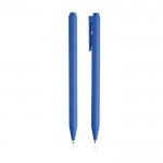 Bolígrafo de plástico unicolor con tinta azul estilo gel color azul real