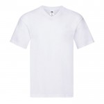 Camiseta cuello en V algodón 150 g/m2 color blanco