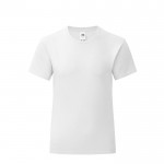 Camiseta para niña algodón 150 g/m2 color blanco