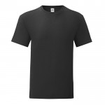 Camiseta de algodón ringspun 150 g/m2 color negro