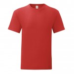 Camiseta de algodón ringspun 150 g/m2 color rojo
