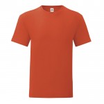 Camiseta de algodón ringspun 150 g/m2 color naranja oscuro