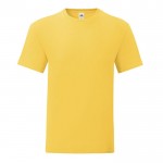 Camiseta de algodón ringspun 150 g/m2 color amarillo