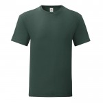 Camiseta de algodón ringspun 150 g/m2 color verde oscuro