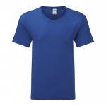 Camiseta cuello en V algodón 150 g/m2 color azul