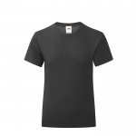 Camiseta para niña algodón 150 g/m2 color negro