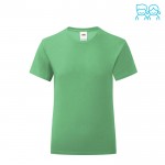 Camiseta para niña algodón 150 g/m2 color verde primera vista