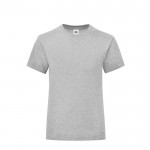 Camiseta para niña algodón 150 g/m2 color gris