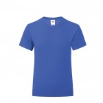 Camiseta para niña algodón 150 g/m2 color azul