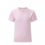Camiseta para niña algodón 150 g/m2 color rosa claro