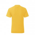 Camiseta para niña algodón 150 g/m2 color amarillo primera vista