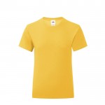 Camiseta para niña algodón 150 g/m2 color amarillo