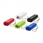 Colorido powerbank con llavero de 1.200mAh color azul real segunda vista varios colores