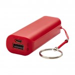 Colorido powerbank con llavero de 1.200mAh color rojo