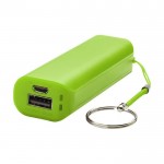 Colorido powerbank con llavero de 1.200mAh color verde lima