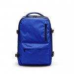 Mochila de viaje de poliéster reciclado resistente al agua PC 16” color azul real segunda vista