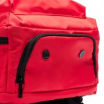Mochila de viaje de poliéster reciclado resistente al agua PC 16” color rojo vista detalle 3