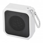 Altavoz para exteriores con logotipo color blanco