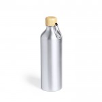 Botella de aluminio grande con tapón de bambú y mosquetón 800ml Helsinki