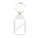 Llavero cuadrado con papel personalizable a 2 caras 25x40mm color transparente