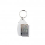 Llavero cuadrado con papel personalizable a 2 caras 25x40mm color transparente