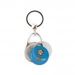 Llavero de metal con forma de gota y papel instertado personalizado color plateado vista 2
