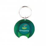 Llavero con moneda para carro y papel personalizable en la cubierta